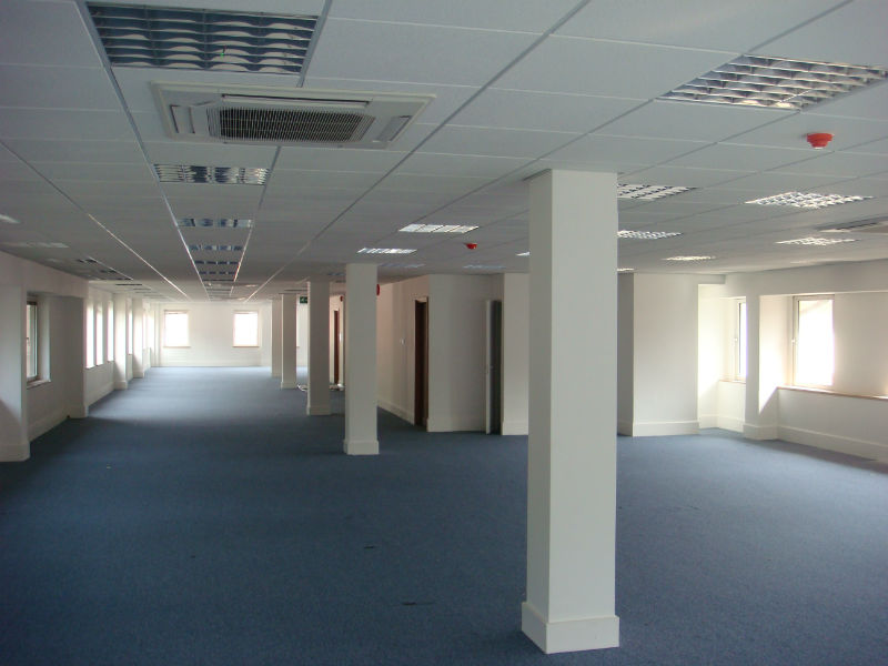 Complete fit-out of an empty office block following vandalism.