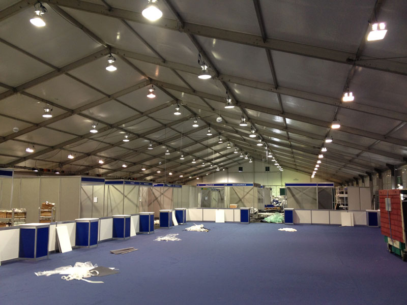 Installation of the main electrical services for the Southern Manufacturing Show.